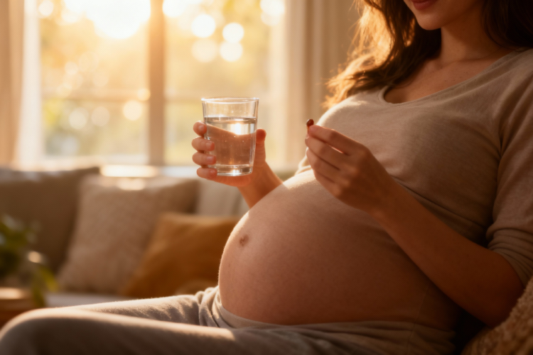 زن باردار با مکمل بارداری پرگمام ویتالی تون